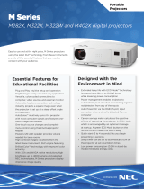 NEC M402X User manual
