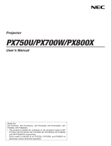 NEC NP-PX800X-08ZL User manual