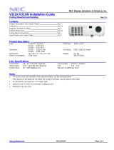 NEC NP-V311W Installation guide