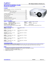 NEC NP3151W User manual