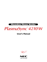 NEC PlasmaSync 4210W User manual