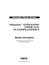 NEC PlasmaSync PX-42VP4DP-A User manual
