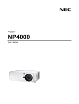 NEC Projector NP4000 User manual