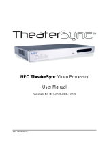 NEC TheaterSync Video Processor User manual
