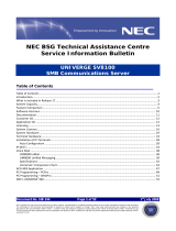 NEC UNIVERGE SV8100 User manual