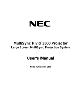 NEC MultiSync HiVid 3500 User manual