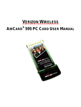 Verizon Wireless AIRCARD 595 PC CARD User manual
