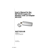 Netgear WG111U - Double 108 Mbps Wireless USB 2.0 Adapter User manual