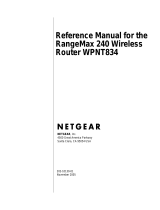Netgear RangeMax 240 WPNT834 User manual