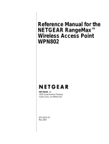 Netgear WPN802v1 - RangeMax Wireless Access Point User manual