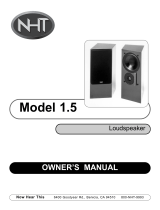 NHT Music Series 1.5 User manual