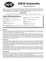 NHT SW3S User manual