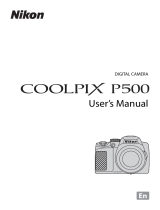 Nikon COOLPIXP500BK User manual