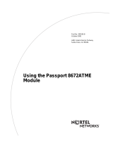 Nortel Networks Passport 8672ATME User manual