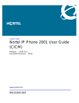 Nortel Networks IP Phone 2001 User manual