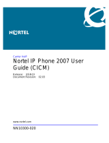 Nortel Networks IP Phone 2007 User manual