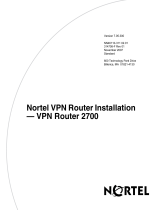 Nortel Networks Nortel Contivity Secure IP Services Gateway 2700 User manual