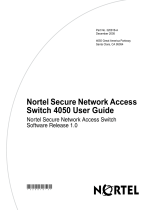 Nortel Networks Nortel Secure Network Access Switch 4050 User manual