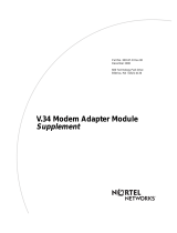 Nortel Networks V.34 User manual