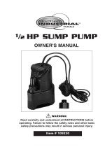 Northern Industrial Tools 1/2 HP SUMP PUMP User manual