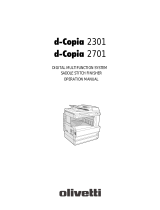 Olivetti d-Copia 2301 and d-Copia 2701 User manual