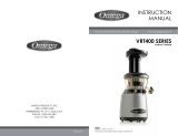 Omega Juicer VRT400 User manual