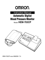 Omron AUTOMATIC DIGITAL BLOOD PRESSURE MONITOR HEM-703CP User manual