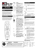One For All URC-4063 EASY 4 User manual