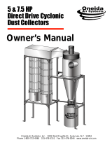 Oneida Air Systems 5 & 7.5 HP Direct Drive Cyclonic Dust Collectors User manual