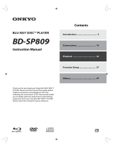 ONKYO BD-SP809 Owner's manual