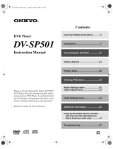 ONKYO dv sp 501 User manual