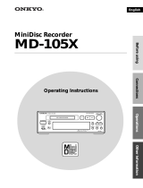 ONKYO MD-105X User manual