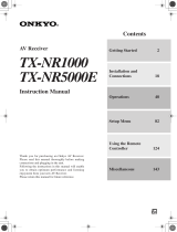 ONKYO TX-NR1000 User manual