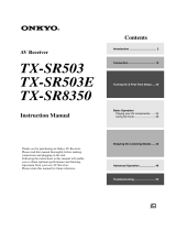 ONKYO TX-SR503E User manual