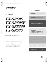 ONKYO TX-SR505E User manual