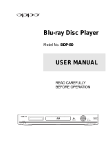 OPPO Digital BDP-80 User manual