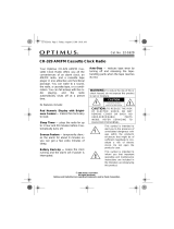 Optimus CR-329 User manual