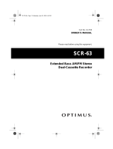Optimus SCR-63 User manual