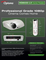 Optoma Technology Professional Grade 1080p HD8000-LV User manual