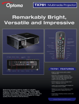 Optoma TX761 User manual