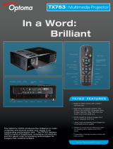 Optoma TX763 User manual