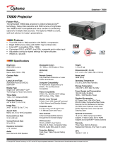 Optoma Technology TX800 User manual