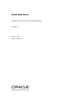 Oracle Oracle Video Server User manual