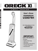 Oreck U2007RH User manual