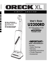 Oreck U2200RD User manual