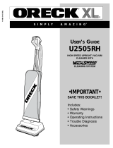 Oreck XL U2555RH User manual