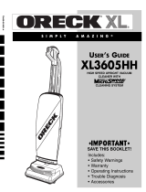 Oreck XL U2555RH User manual