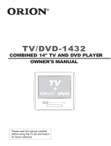Orion TV/DVD-1432 Owner's manual