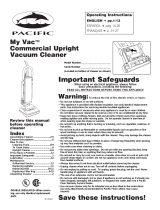 PACIFIC Upright Vacuum Cleaner User manual