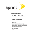 Palm Centro Sprint v1.08 User manual